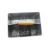 Fabricante Especializado en Cesta Divisoria para Cubiertos de Hierro Forjado, Cesta tipo Bolso, Cesta de Almacenamiento de Metal, Caja de Herramientas Cuadrada con Mango de Madera