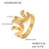 Anel de diamante irregular de venda quente transfronteiriça com nicho de estilo europeu e americano Design de luxo leve Pulseira de ouro 18K banhada a aço inoxidável para mulheres