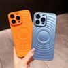 Funda para teléfono iPhone16promax magnética de onda mate de alta calidad para apple 15 color sólido 13pro suave 14x