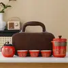 Juego de Té de Viaje, Taza Rápida, Taza de Té de Lujo Ligero para Exteriores, Juego Pequeño, Regalo de Negocios, Regalo Souvenir