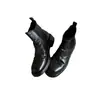 Botines Chelsea de Cuero de Caballo Lavado con Pliegues para Mujer Otoño/Invierno 2026 Nuevos Botas Chimenea Elásticas Vintage Botas Martin de Suela Gruesa