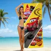 Toalla de Playa para Niños con Temática de Dibujos Animados Cars Mcqueen Toalla de Playa para la Costa Toalla de Baño de Microfibra