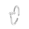 Anillo de nudillo de circón superventas estilo europeo y americano de Amazon, anillo de diamante de línea geométrica personalizado, anillo apilable de tres diamantes