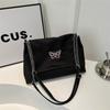 Bolsa Nueva de Gran Capacidad 2026, Bolso de Hombro con Lazo Bordado Estilo Coreano, Bolso de Moda con Cadena Casual para Viajes Diarios con Estilo
