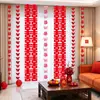 Fita longa personagem feliz decoração quarto de casamento adesivo cortina de janela pingente casamento casa nova borboleta flor de puxar ornamento quarto sala de estar decoração