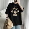 T-shirt masculina de manga curta da moda Trendy Brand Trendy Loose Ins Hong Kong Style T-shirt All-match Casual Harajuku Style Masculino Top Estilo Coreano