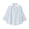 Z Estilo Europeu e Americano Transfronteiriço 2026 Nova Moda Elegante Feminina Atacado Simples Manga Larga Confortável Blusa Top 2340939