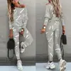 Otoño 2026 Nuevo Más Vendido Moda Femenina Europea y Americana Estampado de Letras Manga Larga Pantalón Largo Conjunto Casual