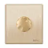 Painel de Tomada e Interruptor Tipo 86 Doméstico Elétrico Internacional Montagem Embutida na Parede Dourado Um Módulo Duplo Cinco Furos USB 16a Ar Condicionado