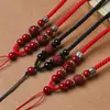 Cordón para Colgante de Ágata Roja del Sur y Cinabrio Tejido a Mano, Cuerda de Joyería para Cuello Simple de Alta Gama, Cordón de Collar Unisex