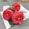 Simulação de 3 Peônias de Carpa Salmão Salão de Casamento Arranjo Floral Suave Arranjo de Paisagem Janela Decorativa Meichen Flor Artística Arranjo de Flores em Garrafa