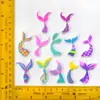 Encantos de Zapatos con Forma de Sirena de Dibujos Animados Lindos Accesorios de Hebilla de Zapato de Goma Suave de PVC Hebilla de Decoración para Zapatos de Playa DIY