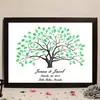 Letrero de empresa bienvenida boda de bienvenida árbol de firmas árbol de huellas dactilares de firmas de boda suministros de boda creativos personalizados QDH-23