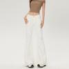 Jeans Feminino Branco de Duas Cores Spice Girls Cintura Baixa Micro Flare Novo para Primavera e Verão Slim Fit Stretch Reto Flare Chenille