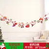 Bandera de papel de Navidad creativa bandera de color banderín de cadena flor banner de dibujos animados de Navidad decoración de tienda