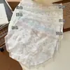 Ropa Interior para Niña Dulce Floral Antibacteriana 10A Nuevo Algodón Puro de Cintura Media Cómodo Transpirable Agradable al Tacto Bragas
