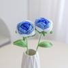 Rosa hecho a mano diy flor artificial terminada tejido de lana Flor Eterna boda ganchillo flor falsa regalo Día del Maestro