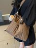 Bolsa de Lona Transfronteriza para Mujer, Bolso Tote de Gran Capacidad, Adecuado para Otoño e Invierno, Se Puede Usar Cruzado, Nuevo Bolso Casual Plegado para Viajes 2026