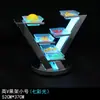 Estante de barra led luminoso para platos de frutas barra transparente plato de frutas creativo de tres niveles plato para postres frutas bocadillos compartimento comercial
