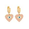 [Ice Meng] gota de óleo amor olhos pingente personalizado palma aço inoxidável colar cross-border jóias N1477