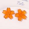 Accesorios de parche de resina translúcidos de cinco pétalos afilados de flor de cerezo, material para pendientes DIY, tocado, funda de teléfono móvil, venta al por mayor