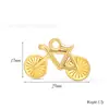 Colgante de Bicicleta Retro Chapado en Oro de Acero Inoxidable Llavero de Rueda de Precisión Collar Accesorios de Joyería DIY de Doble Propósito