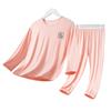 Primavera 2024, ropa para padres e hijos, traje de aire acondicionado de manga corta con dibujos animados para el hogar, pijamas de manga larga para niños y niñas, conjunto de dos piezas