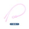 Cordón de silicona de tres agujeros para gafas, hebilla ajustable, deportivo, antideslizante, anticaída, silicona suave elástico, cordón para gafas de color