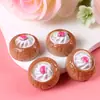 Coração de Desenho Animado Casca de Coco Creme Bolo Comida Brinquedo Resina Acessórios DIY Artesanal Pequeno Brinquedo para Crianças Ornamentos Atacado
