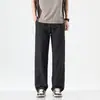 Feng She Roupa Masculina / Primavera Verão Estilo Old Money Mistura de Algodão e Liocel Calça Casual Afunilada de Uma Dobra Calça Reta Levemente Larga e Fluida