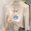 Ropa interior básica de polar con cuello alto medio para niñas para otoño e invierno, top cálido casual de manga larga cepillada para niños mayores