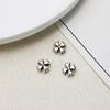 Pulsera DIY Vintage Anticuada de Aleación de Plata Xizang Mariposa Flor Amor Estilo Europeo Cruz con Cuentas Accesorios