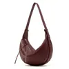 Bolso Croissant de Piel de Vaca de Primera Capa Bolso Diagonal Tipo Dumpling Nuevo de Piel Genuina Nicho Un Hombro Práctico para Viajes Cotidianos Color Sólido Piel Suave Bolso para Mujer