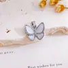 Acessórios para Joias DIY Pingente de Colar Borboleta Dinâmica Zircônia Micro-Incrustada Banho de Ouro 18K Color-Preserving Acessórios para Colar Pulseira