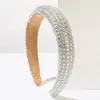 Faixa de Cabelo Geométrica com Cabeça de Diamante da Moda Estilo Coreano para Mulheres com Bordas Largas, Banquete de Luxo Retrô, Faixa de Cabelo Elegante de Alta Qualidade, Acessórios de Cabelo Versáteis