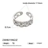 Anillo de Marca Nuevo de Moda Chapado en Cobre Dorado Blanco Estilo Frío Lujo Ligero Joyería de Gama Alta Anillo de Diseño Incrustado con Circonita Anillo Anillo