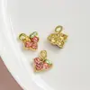 Pingente de Uva de Desenho Animado com Micro Zircônia para Montagem de Brincos Pulseira Joias Material Pequeno Pingente