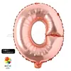 Balão Alfanumérico Slim Versão Americana Ouro Rosa 16 polegadas Decoração de Casamento Aniversário Filme de Alumínio Folha de Alumínio Balão de Festa