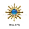Clavo de Oreja de Titanio Jiang Ti F136 Erizo de Mar Aobao Girasol Transfronterizo G23 Aleación de Titanio Joyería para Perforación Corporal Pendientes