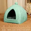 Nido Calentado para Cobayas para Dormir, Nido Cálido para Mascotas al Aire Libre para Conejos, Nido de Algodón de Invierno a Prueba de Frío para Conejos Pequeños, Nido de Madera de Invierno