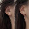 Aretes Estrella Luna Ola estilo coreano Línea de Oreja para Mujer 2022 Nueva Moda Minimalista Diseño Nicho Aretes Minimalistas de Alta Gama