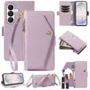Adecuado para funda de teléfono con espejo de maquillaje Samsung S26, funda de cuero tipo cartera S25Ultra, funda protectora tipo libro nueva S24FE