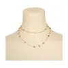 Collar único de cristal de grava de colores, collar de cadena fina con cuentas de piedras de colores para la clavícula, un accesorio fresco y suave para usar en capas en primavera y verano