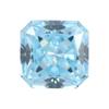Huagang Gem 9A Ice Flower Cut Square Chanfro Alto Carbono Diamante Octogonal Combinação de Cores Zircão Anel de Pedra Nua
