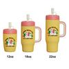 Combinación de Colores Navideños Termo Infantil de 18 oz con Asa a Prueba de Polvo Taza Personalizada de Acero Inoxidable 304 con Popote Anti-Atragantamiento Olla Infantil