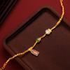 Pulsera para Mujer con Diseño de Bola Didi Brillante, Sensación Azul Quemado, Oro Roto, Bolsa Fugui Fu, Pulsera Nueva Estilo Chino, Perla Envuelta en Oro Arena