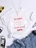 Camiseta Casual de Algodón Puro 180g para Mujer Cuello Redondo Manga Corta Algodón Estampado Europeo y Americano Sudeste Asiático