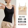 Camisola para Mujer con Almohadillas en el Pecho, Adecuada para Usar Debajo de un Blazer, Ropa de Verano sin Mangas, Sujetador Integrado con Hermoso Diseño de Espalda 2026