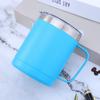 Caneca de aço inoxidável 304 com alça, camada dupla a vácuo, copo de água para escritório, copo de café portátil, copo a vácuo