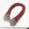 Collar de Cuerda Encerada Coreana de 1.5mm y 45cm Cadena de Extensión con Cierre de Langosta Cuerda Accesorios Hechos a Mano para DIY Venta Caliente Transfronteriza
